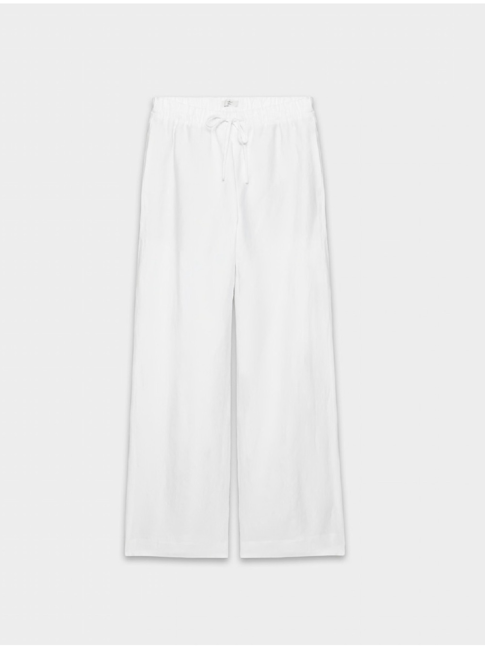Aritzia Lodge Linen White Wide-Leg Pull-On Pants